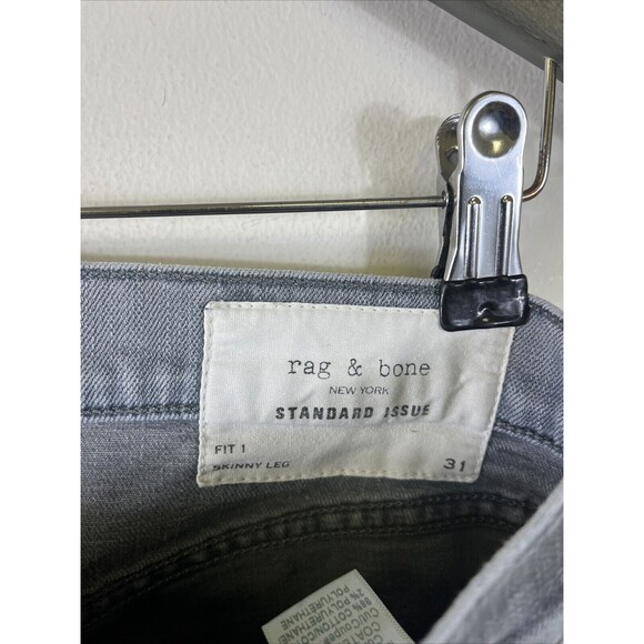 Rag & Bone Mens Jeans Size 31 Standard Issue Fit 1 Skinny Fit  31x33 Gray - Picture 4 of 6